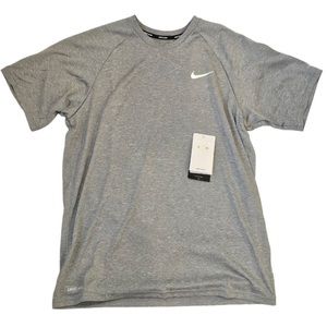 Nike Dri-Fit Shirt Mens Size Medium Gray UPF 40 + NEW with tags